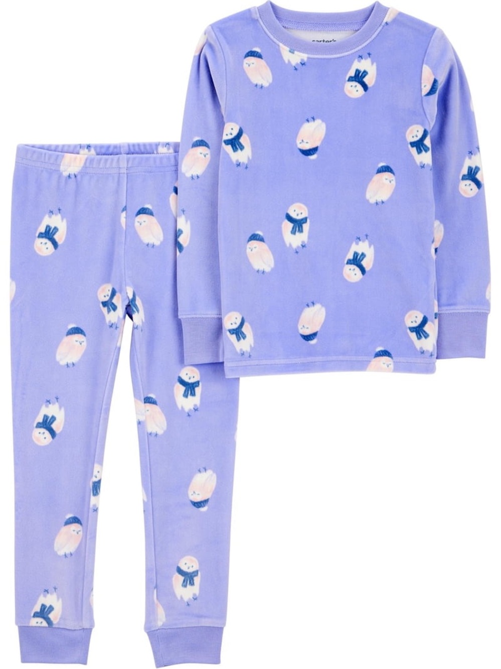 Carter's Lilac Owl Print Pajama Set 18mo